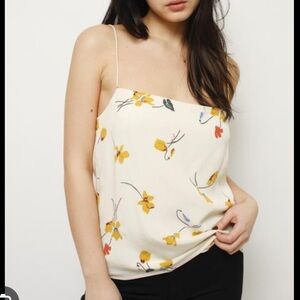 Anthropologie Capulet Floral Print Cream Camisole Top Small
